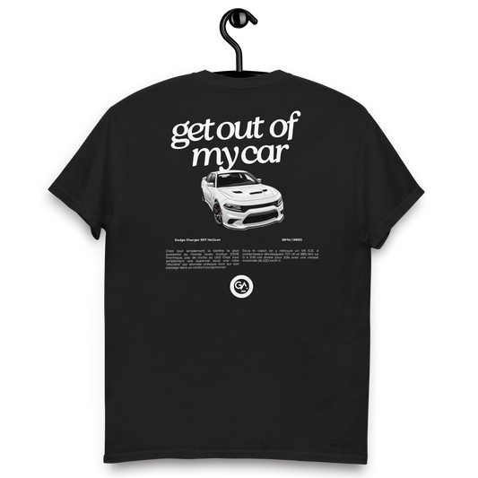 T-shirt Dodge Charger – Muscle car US, tailles S à 2XL, livraison offerte dès 50€ d'achats, noir et blanc

