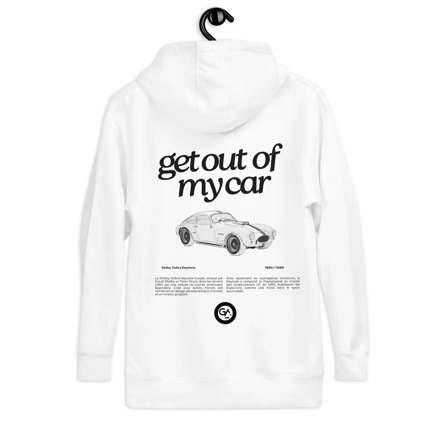 Sweat Shelby Cobra Daytona – Voiture vintage de légende, noir ou blanc - Livraison offerte