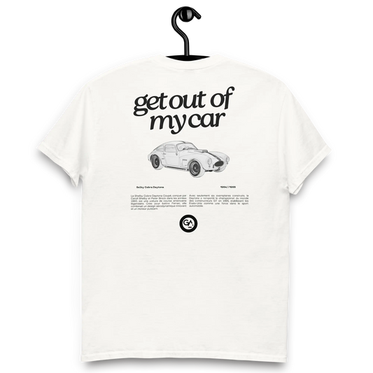 T-shirt Shelby Cobra Daytona – Légende vintage, livraison gratuite dès 50 € tailles S à 2XL en noir et blanc