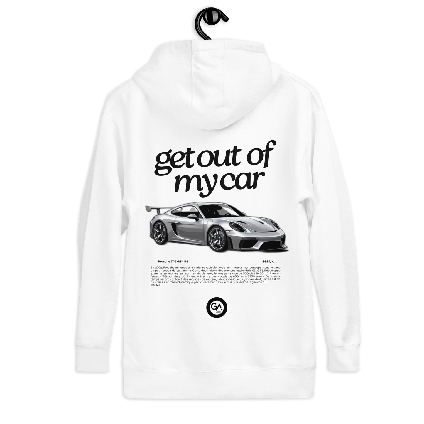 Sweat Porsche GT4 RS – Racing look en coton, tailles S à 2XL, tailles disponibles de S à 2XL - Livrasion offertes